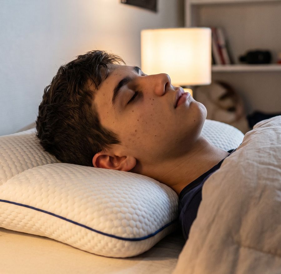 Ragazzo addormentato sul cuscino Dreamly taglia 9-14 anni